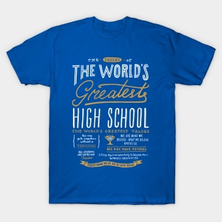 THE WORLD'S GREATEST HIGH SCHOOL #2 - WHITE/ORANGE T-Shirt